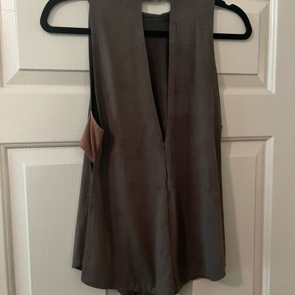 Faux Suede Tank Top